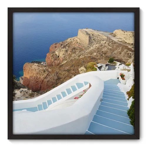 Quadro Decorativo - Grécia - 70cm x 70cm - 074qnmdp - 1