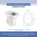 Ver imagem 3 de Tampa Vaso Sanitário Poliester Acrilico Sabatini Branco para Bacia Icasa