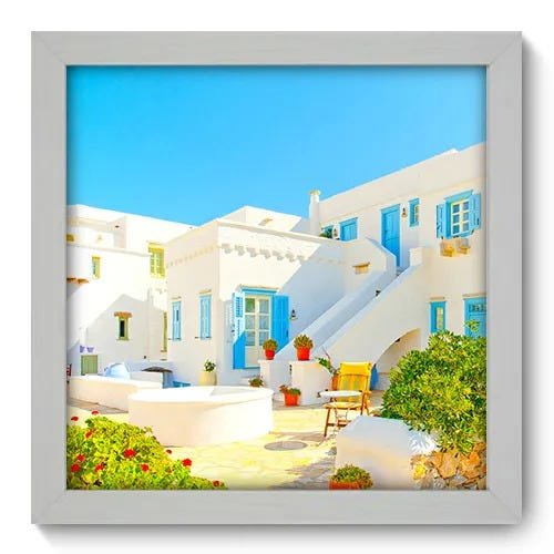 Quadro Decorativo - Grécia - 22cm x 22cm - 075qnmab - 1