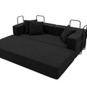 Ver imagem 7 de Sofá Loft na Caixa a Vácuo Moderno 3 Lugares 190cm Compacto Bouclê Preto - Montanari's Decor