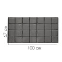 Ver imagem 2 de Painel Estofado Luxo Clara 100cm Solteiro para Cama Box Corino Cinza - Gat Magazine
