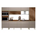 Ver imagem 2 de Cozinha Completa Modulada 6 Peças 218,5cm x 330cm Proença Bege/Nogueira/Nude Prime