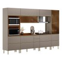 Ver imagem 6 de Cozinha Completa Modulada 6 Peças 218,5cm x 330cm Proença Bege/Nogueira/Nude Prime