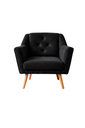 Ver imagem 1 de Poltrona Rita Decorativa Reforçada para Recepção Clínica Salão Sala de Estar Veludo:preto