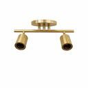 Ver imagem 1 de Spot Trilho Industrial Aluminio Teto 2 Luzes Gu10 Bivolt Lumini Lab - Ouro Verniz
