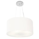 Ver imagem 1 de Lustre Pendente Cilíndrico Vivare Md-4185 Cúpula em Tecido 45x21cm - Bivolt - Branco - Bivolt