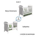 Ver imagem 3 de Berço Americano 2 em 1 Danny Vira Sofazinho Infantil Branco Brilho com Colchão Quarto de Bebê - Reller