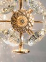 Ver imagem 1 de Pendente Cristais Dourado 15cm Led 6w 3200k Bivolt Paris Luz