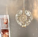 Ver imagem 2 de Pendente Cristais Dourado 15cm Led 6w 3200k Bivolt Paris Luz