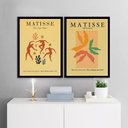 Ver imagem 1 de Kit 2 Quadros Arte Matisse Kraft 45x34cm - com Vidro:moldura Branca