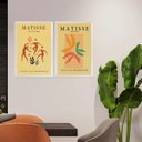 Ver imagem 2 de Kit 2 Quadros Arte Matisse Kraft 45x34cm - com Vidro:moldura Branca