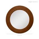 Ver imagem 3 de Espelho Decorativo Madrid Corino 90cm Redondo Marrom