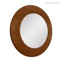 Ver imagem 5 de Espelho Decorativo Madrid Corino 90cm Redondo Marrom