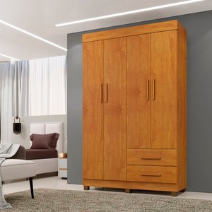 Roupeiro Copacabana New 4 Portas 2 Gavetas Benetil Móveis