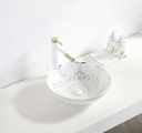 Ver imagem 1 de Cuba Apoio Evier Bella Tazza Gold Persia Banheiro Luxo