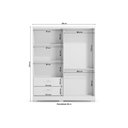Ver imagem 3 de Quarto Completo Juvenil Guarda Roupa 3 Ptas C533 + Cômoda S824 Branco Kappesberg