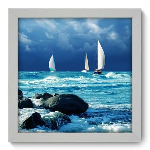 Quadro Decorativo - Barcos - 22cm x 22cm - 015qnpab - 1