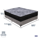 Ver imagem 3 de Cama Box e Colchão Airtech Pampa Molas Ensacadas Casal Ortobom: Cinza