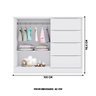 Quarto Infantil com Roupeiro e Cômoda Eloá Branco Phoenix Baby - 3