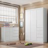Quarto Infantil com Roupeiro e Cômoda Eloá Branco Phoenix Baby - 1