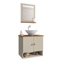 Ver imagem 2 de Gabinete Banheiro Deli Cuba Lume Bco Torneira Val Click Inox