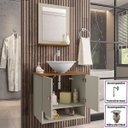 Ver imagem 5 de Gabinete Banheiro Deli Cuba Lume Bco Torneira Val Click Inox
