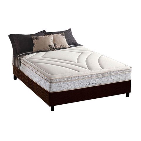 Cama Box Crc Casal +Colchão Molas Bonnel American Herval 138x188