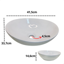 Ver imagem 4 de Cuba Oval Canoa La Bella 41x33x14cm Branco Brilhante - Primeira Linha Qualidade A