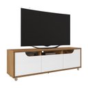 Ver imagem 1 de Rack Jersey 160 para TV 60 Pol Sala 1 Gaveta e 2 Portas Cedro/Branco