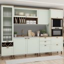 Ver imagem 1 de Cozinha Completa Iluminata 7 Portas 5 Gavetas Mint/ébano - Genialflex