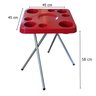 Mesa Petisqueira Desmontável/dobrável Vermelha Elegante Plus - 3