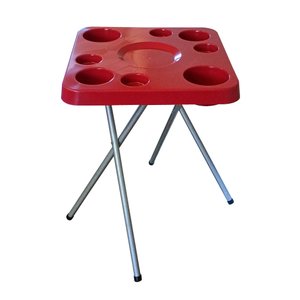 Mesa Petisqueira Desmontável/dobrável Vermelha Elegante Plus