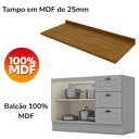 Ver imagem 7 de Balcao Pia com Tampo 120cm C353 Americana Cinza Nature Henn