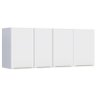 Armário Aéreo de Aço para Pia 140cm 4 Portas Flora Cozimax Branco - 1