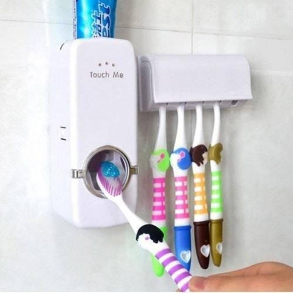 Dispenser Para Pasta Dental Com Porta Escovas De Dentes Jiaxi JX5 - 6
