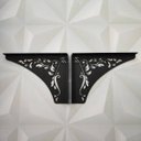 Ver imagem 5 de Par Mãos Francesas Decorativas Ornamentada 20cm Floral Aço Preto