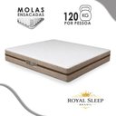 Ver imagem 3 de Cama Box Baú King Bipartido Suede + Colchão Molas Ensacadas Royal Sleep Bioclassic 193x203x64 Cor: