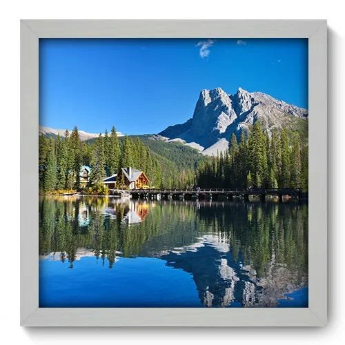 Quadro Decorativo - Montanha - 33cm x 33cm - 077qnpbb - 1