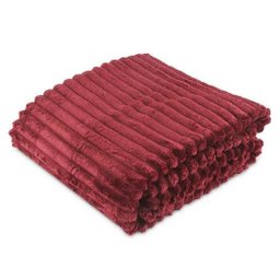Cobertor Manta Casal Soft Canelada 2,20m X 1,80m Califórnia Cor Vermelho - 1