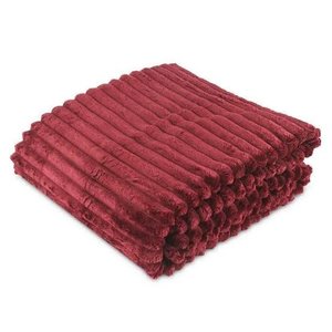 Cobertor Manta Casal Soft Canelada 2,20m X 1,80m Califórnia Cor Vermelho