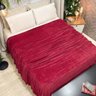 Cobertor Manta Casal Soft Canelada 2,20m X 1,80m Califórnia Cor Vermelho - 3