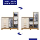 Ver imagem 3 de Cômoda New Master com Espelho, 2 Portas e 5 Gavetas Cinamomo/off White - Móveis Albatroz