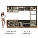 Ver imagem 6 de Armário de Cozinha Completa 310cm Rustic Preto Glamy Madesa 01