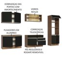 Ver imagem 5 de Armário de Cozinha Completa 310cm Rustic Preto Glamy Madesa 01