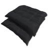 Kit 02 Almofadas Assento Futon Flat para Cadeira 40x40 Preto - 1