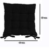 Kit 02 Almofadas Assento Futon Flat para Cadeira 40x40 Preto - 5