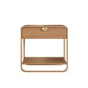 Ver imagem 3 de Mesa Cabeceira Luna Orgânico 60x58,5cm 1 Gaveta Hanover/dourado 28061