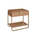 Ver imagem 2 de Mesa Cabeceira Luna Orgânico 60x58,5cm 1 Gaveta Hanover/dourado 28061