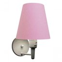 Ver imagem 5 de Kit-2 Arandela Cone Md-2013 Branco C- Inter Liga e Desl Cúpula em Tecido Rosa Bebê - Bivolt