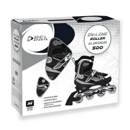 Patins Rollers InLine Aluminium 500 Preto Bel Sports - 4